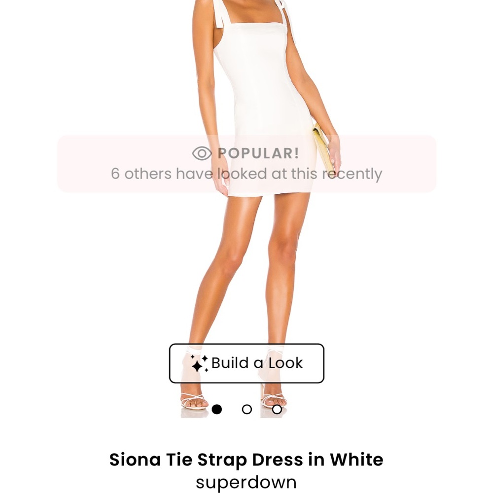 Superdown White Siona Tie Strap Mini Dress